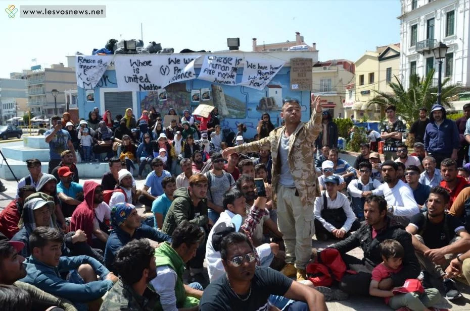Επικίνδυνη εξέλιξη: Κατάληψη εδάφους για τρίτη συνεχόμενη ημέρα από πρόσφυγες-μετανάστες στη Λέσβο – Δείτε εικόνες και Βίντεο